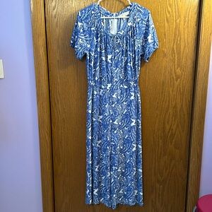 MICHAEL Michael Kors size small blue and white jumpsuit.